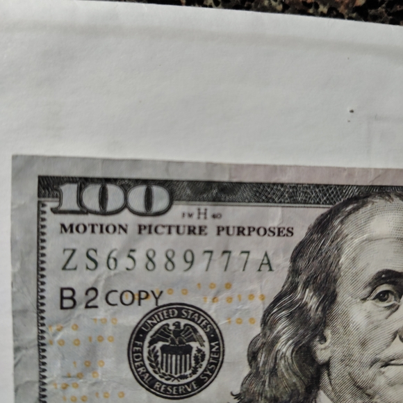 Artistic Home Decor Piece Featuring Currency Design - Picture 3 of 5